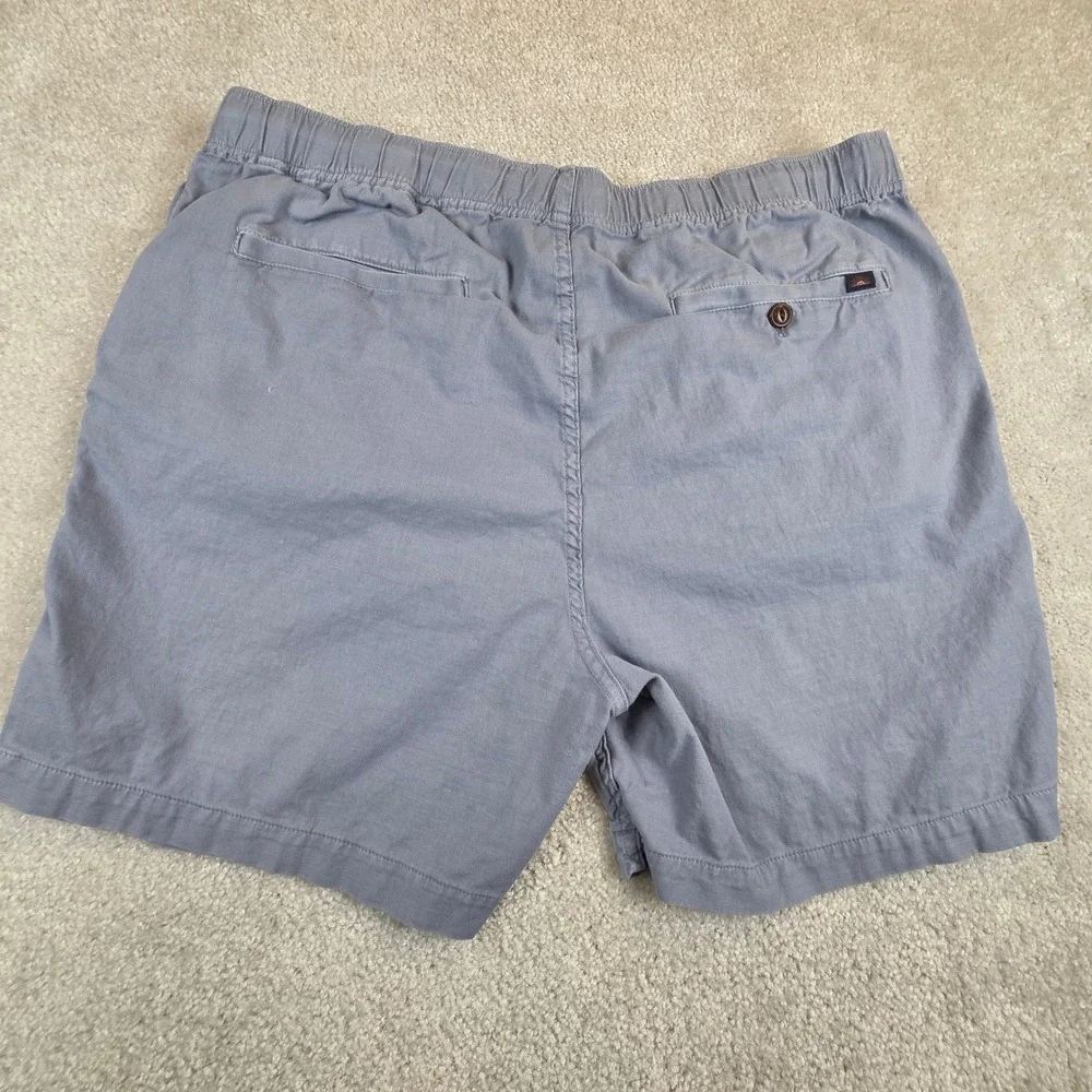 Faherty Brand Mens Essential Drawstring Shorts Blue Gray Organic Cotton XXL